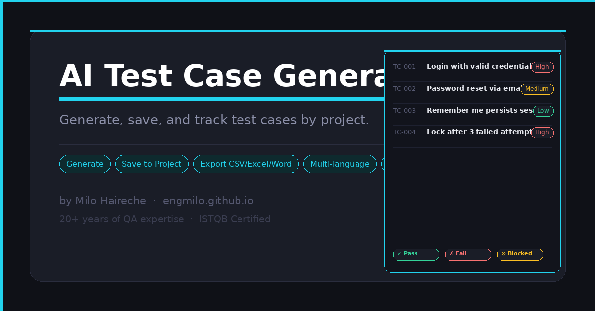 AI Test Case Generator